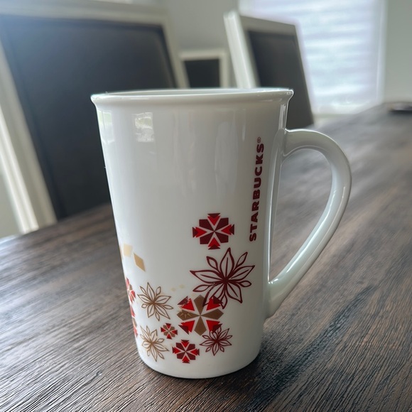 Starbucks White and Red Mug - Picture 1 of 5